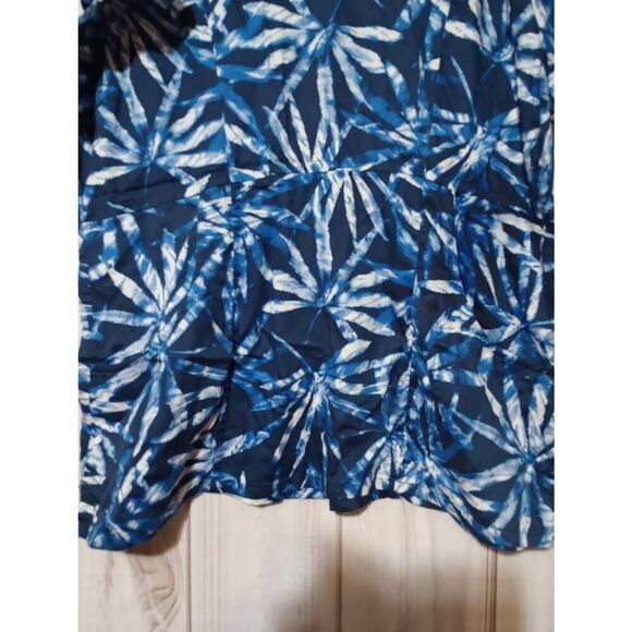 Urbane Scrub Top Ladies XXL Blue Tropical VNeck‎ - Picture 4 of 7